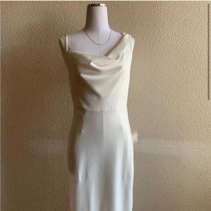 NWT Nasty Gal one shoulder cowl neck satin maxi dress